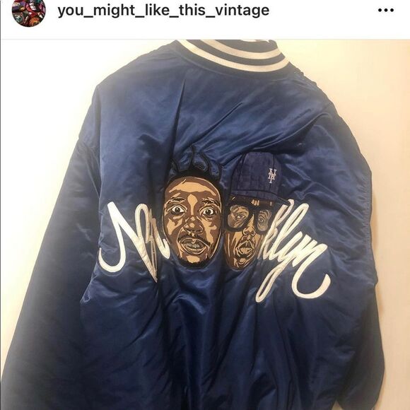 Custom Brooklyn biggie odb varsity bomber jacket one of a kind yeezy jordan - Picture 1 of 4